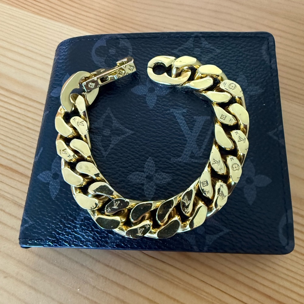 Louis Vuitton Gold-Tone Chain Bracelet